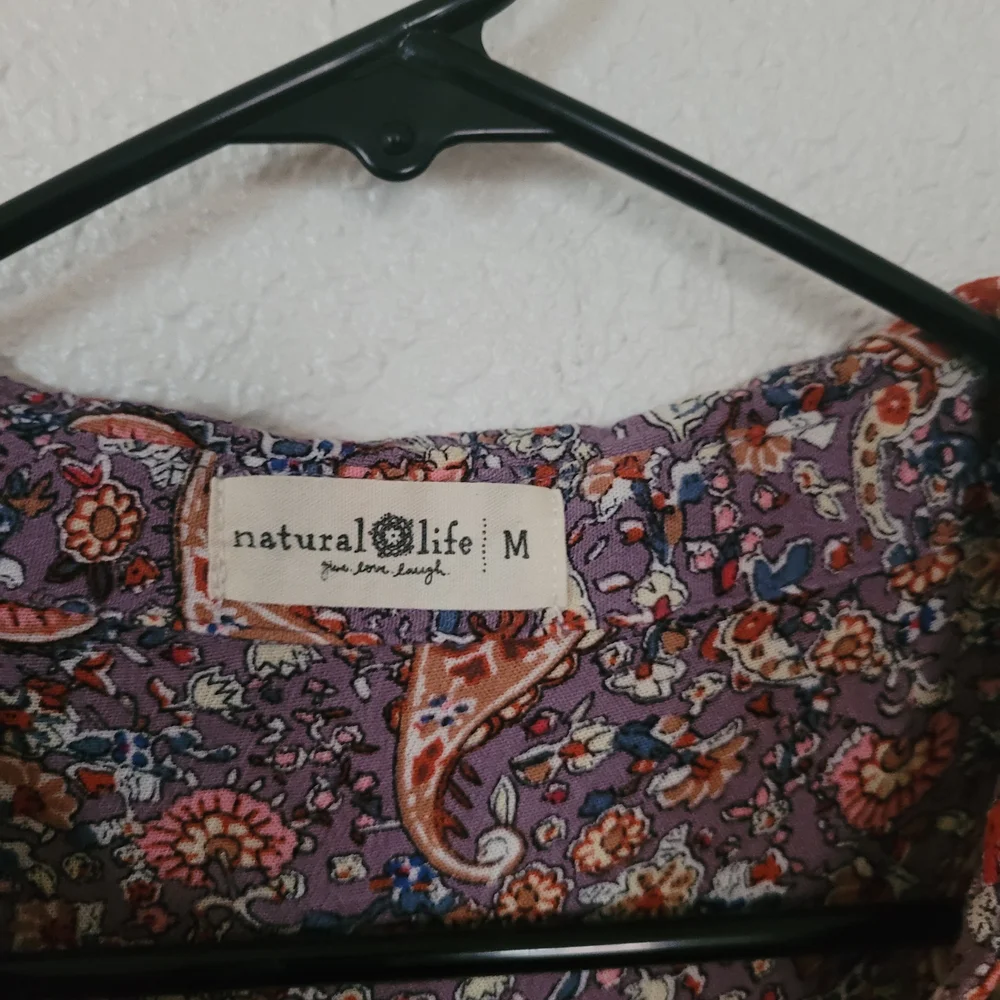 NATURAL LIFE Multicolor Floral Long Sleeve Dress - Picture 4 of 7